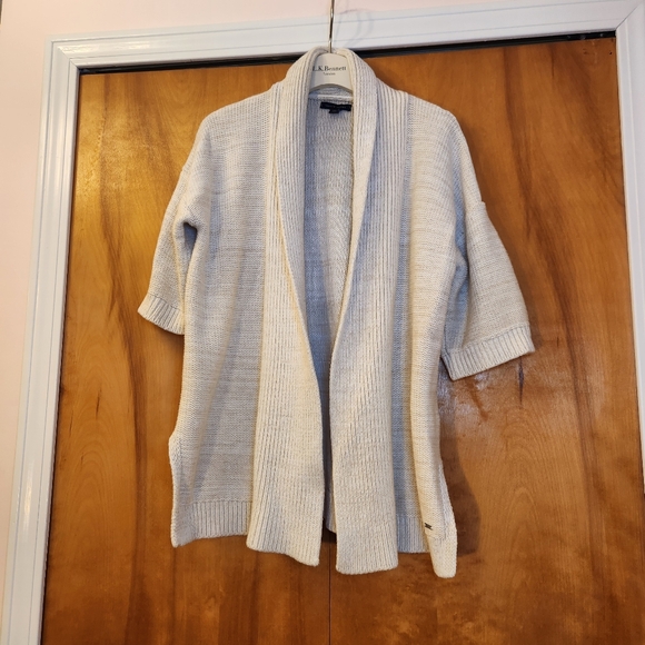 Tommy Hilfiger Sweaters - Tommy Hilfiger Women's Shawl Collar Cardigan in Beige, Size XS